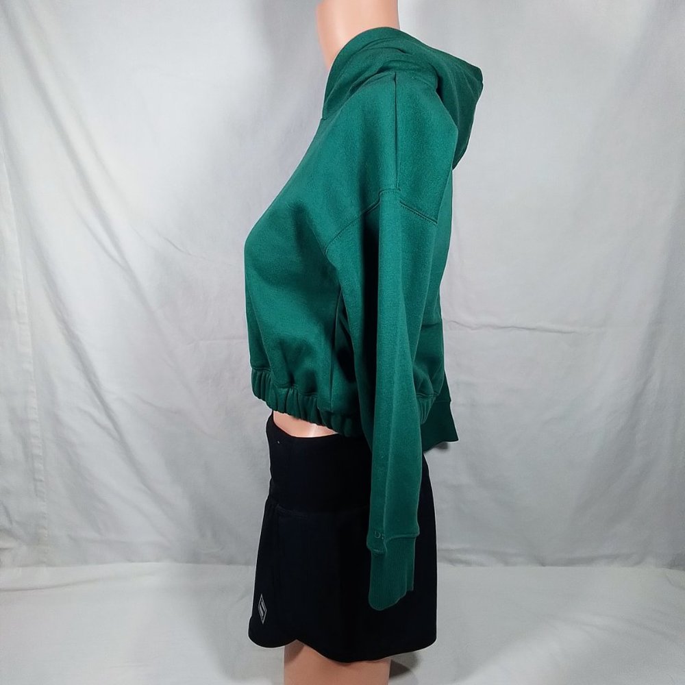 Girls' Cinch Bottom Hoodie-Highland Green-XS-Crop Top-Long Sleeve - Picture 4 of 4